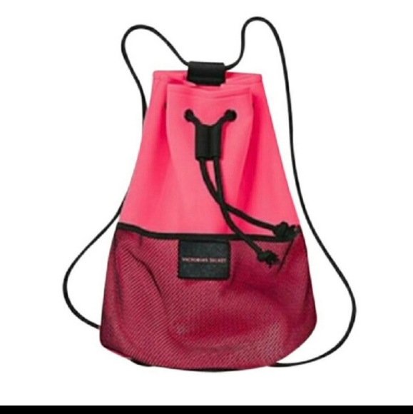 VICTORIA'S SECRET NEOPRENE DRAWSTRING BEACH BAG - Picture 2 of 4